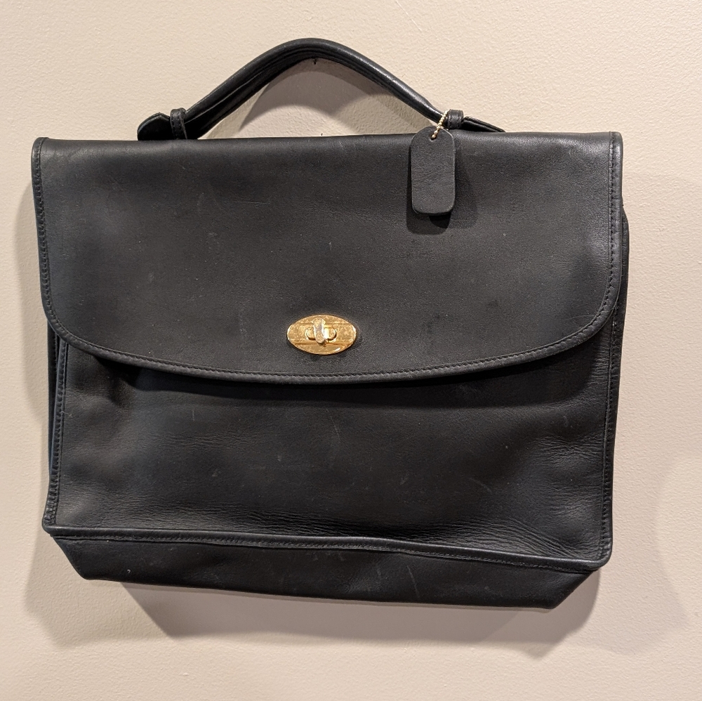 💚CLEARANCE💚 Vintage Leather Messenger Bag Black